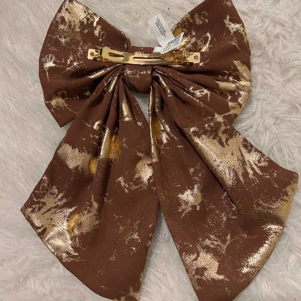 Anthropologie jumbo Shimmer Hair Bow